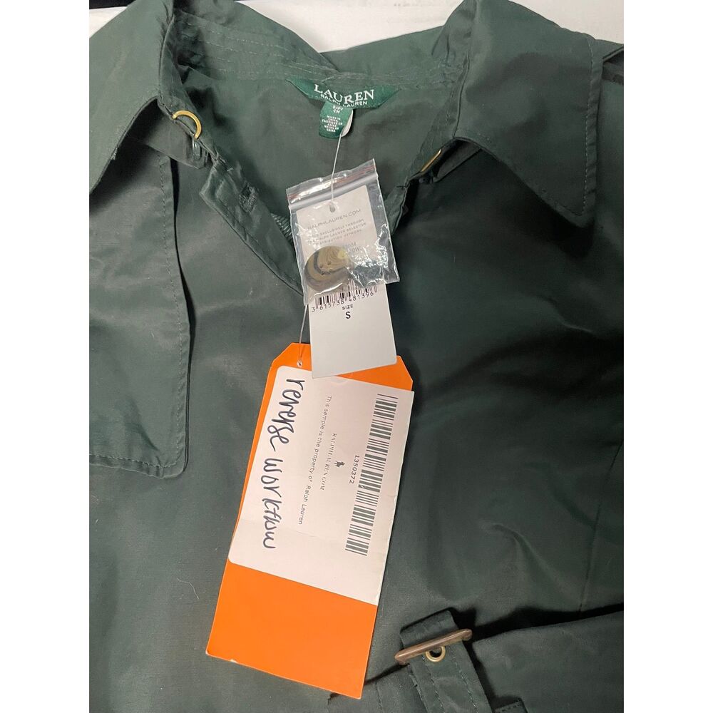 Ralph Lauren Women's Maxi Trench Long Sleeve Button Up Kelly Green Coat NWT Sm. - Picture 10 of 10